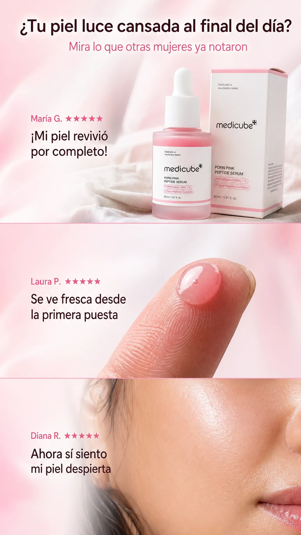 Medicube Pink Peptide Serum - ADN de salmón