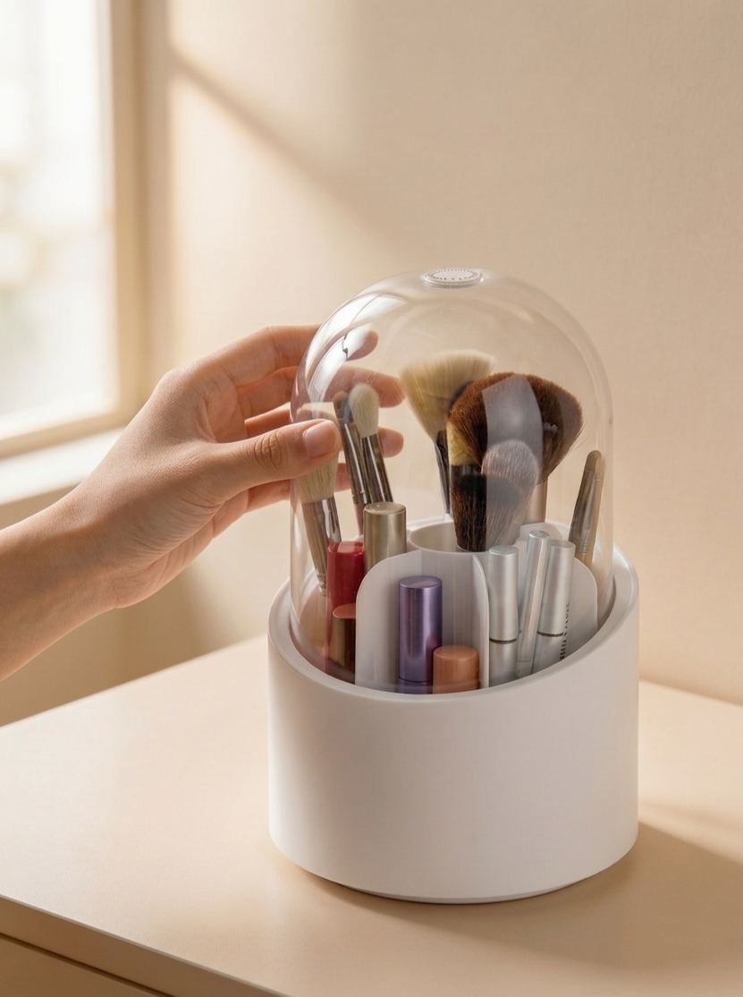 Organizador de maquillaje giratorio